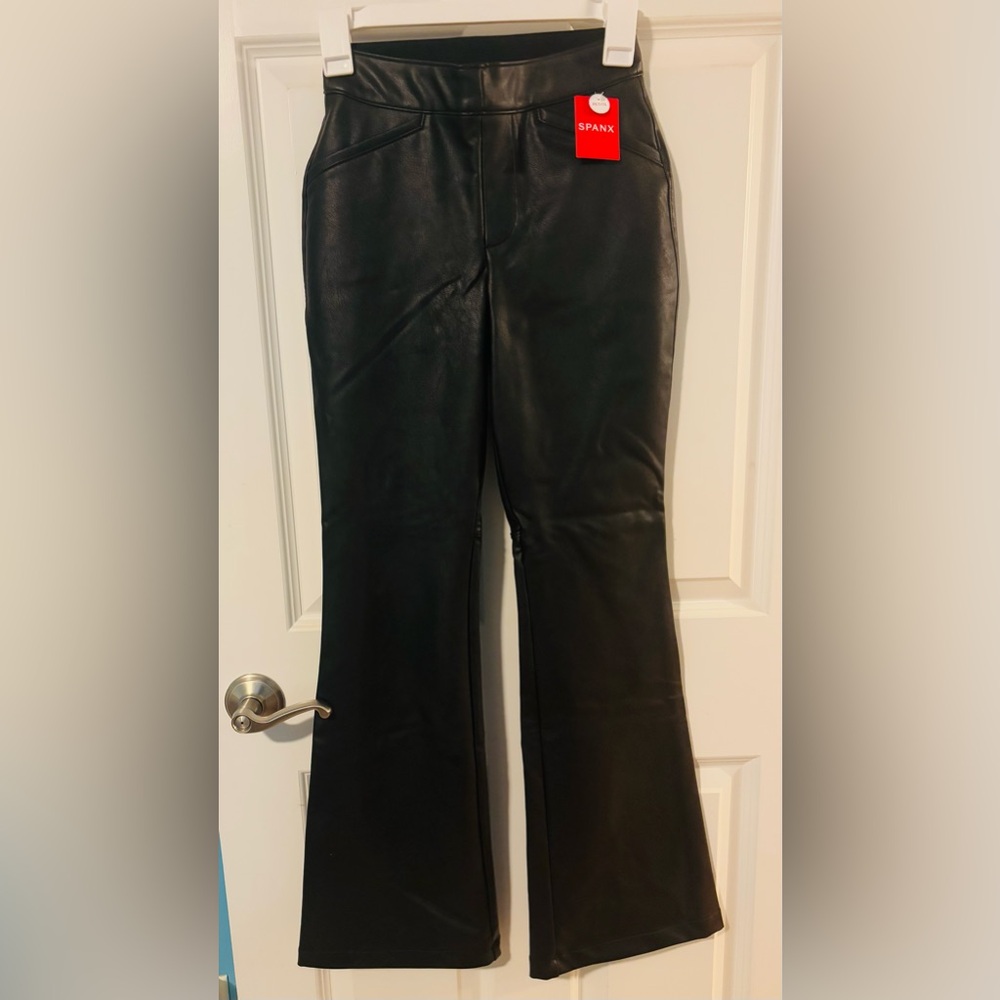Super flattering Brand New with tags Leather-like flare Spanx